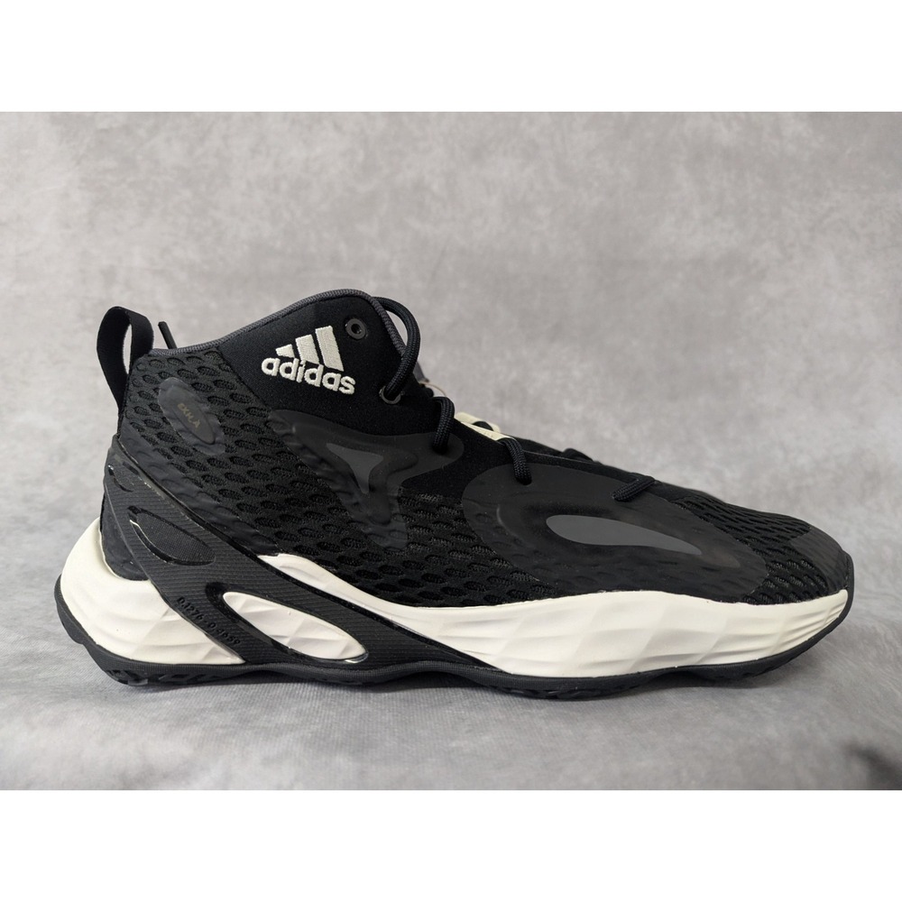adidas Exhibit A Mid Size Men 11.5 – Black Silver Basketball Shoes